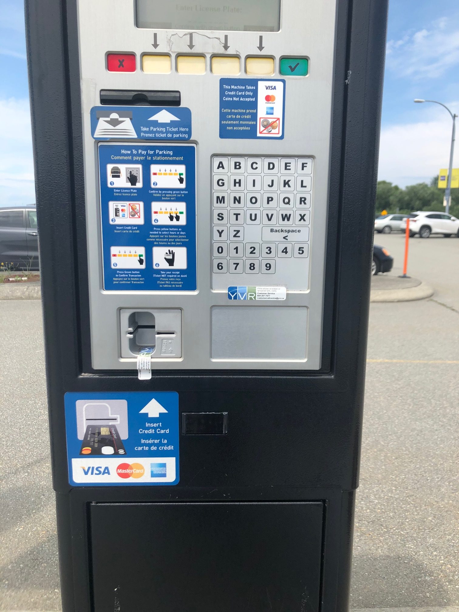 Sign fabrication — YVR main lot